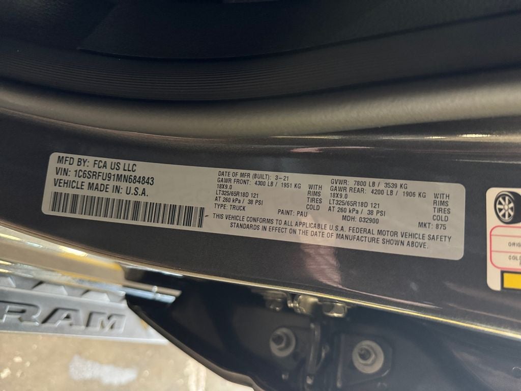 2021 RAM 1500 TRX