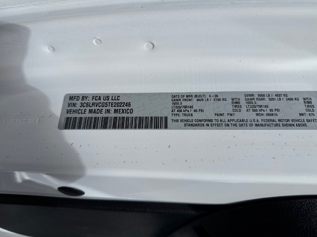 2026 RAM Promaster High Roof / 136" WB