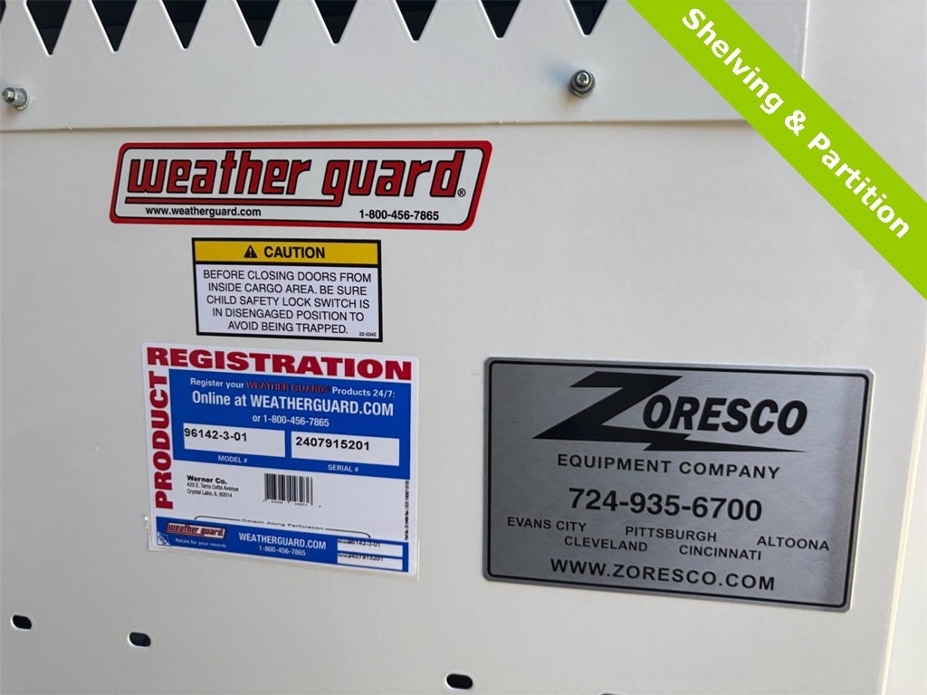 2024 RAM Promaster High Roof / 159" WB / Shelving & Partition