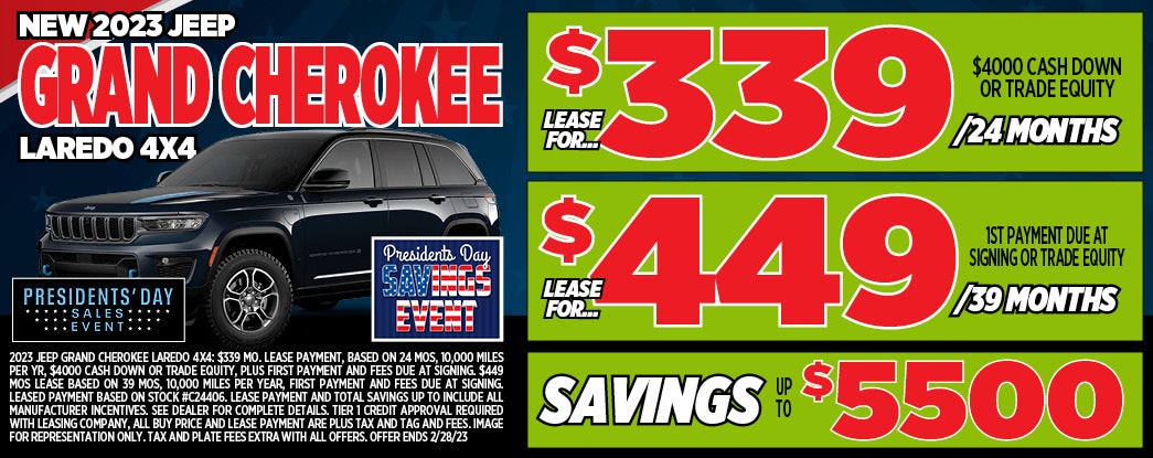 New 2023 Jeep Cherokee Laredo 4x4 Special at Jim Shorkey CDJR North Huntingdon