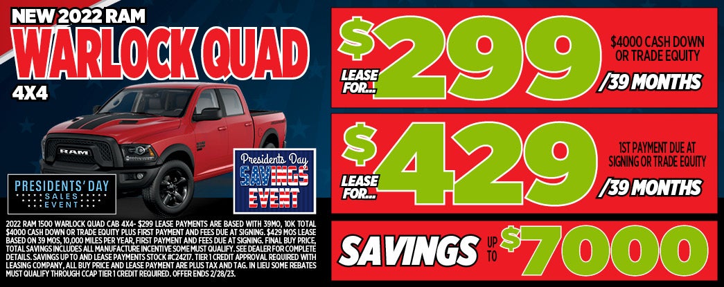 New 2022 RAM Warlock Quad Special at Jim Shorkey CDJR North Huntingdon